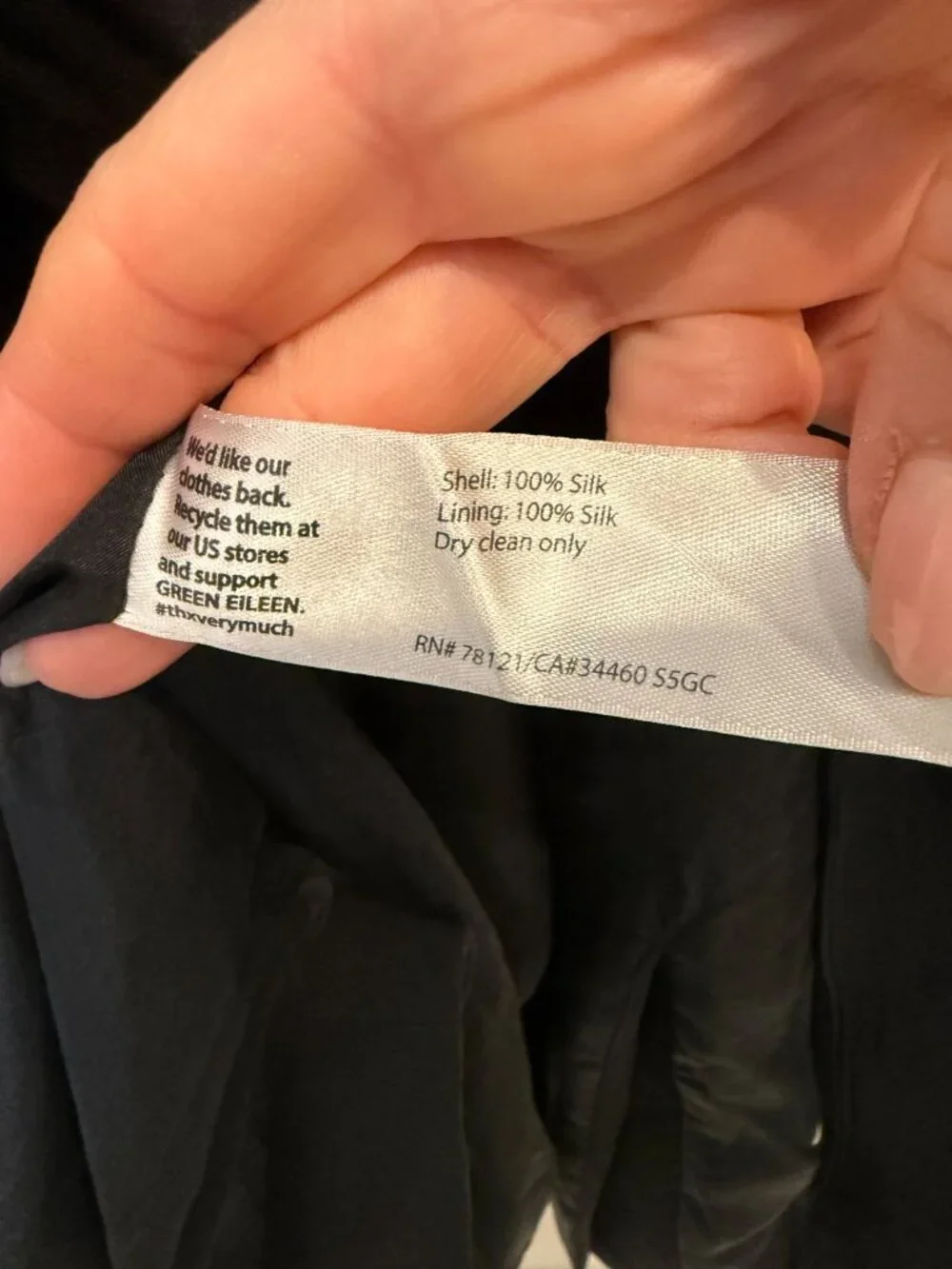 Eileen Fisher 100% Silk Long Open Elbow Sleeve Black Jacket Medium Quiet Luxury